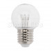 Лампа шар e27 6 LED ∅45мм - синяя, прозрачная колба, эффект лампы накаливания, SL405-123