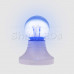 Лампа шар e27 6 LED ∅45мм - синяя, прозрачная колба, эффект лампы накаливания, SL405-123