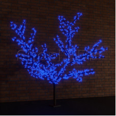 Светодиодное дерево "Сакура", высота 2,4м, диаметр кроны 2,0м, синие светодиоды, IP 64, понижающий трансформатор в комплекте, NEON-NIGHT